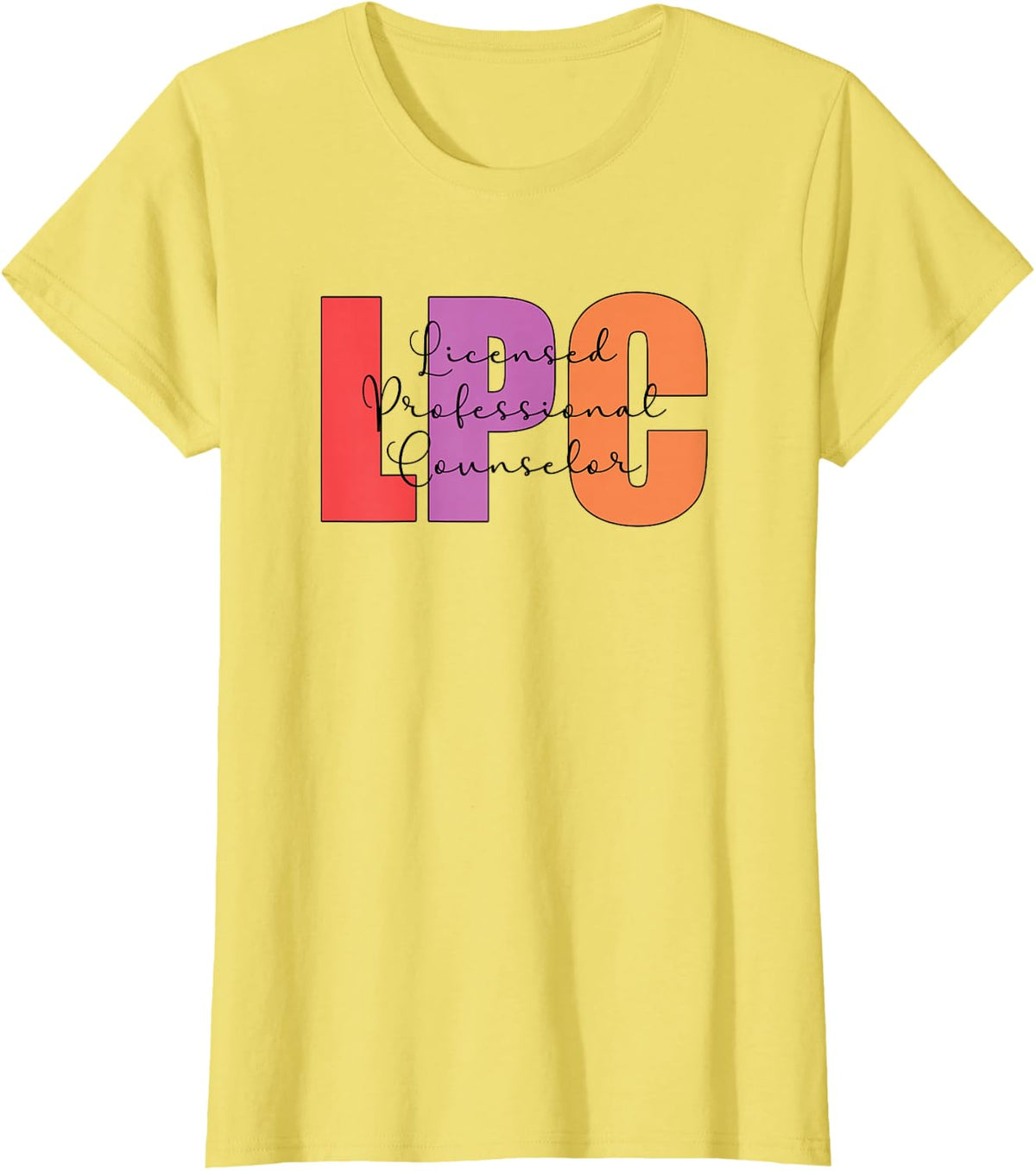 Licensed Professional Counselor Best LPC T-Shirt - Lemon Yellow