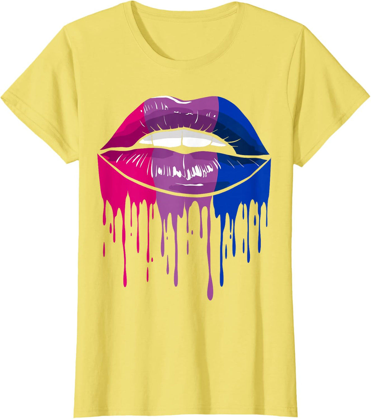 Bisexual Pride Flag T-Shirt - Lemon Yellow