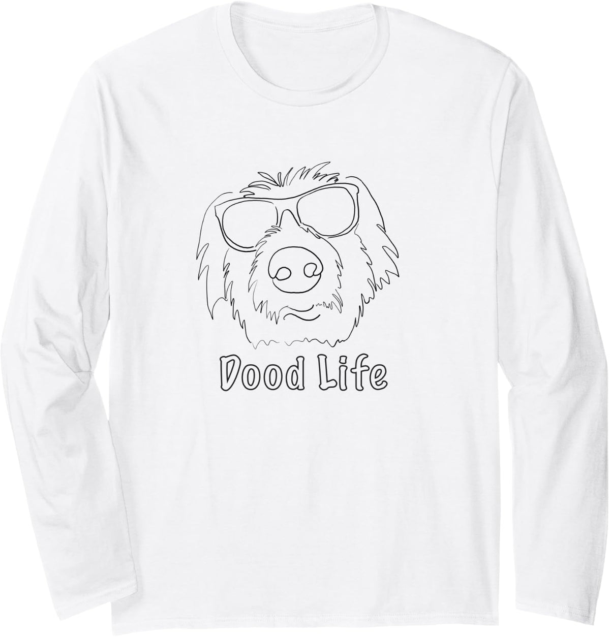 Dood Life Goldendoodle Labradoodle Dog Shirt Doodle Lovers Long Sleeve T-Shirt - Adult Unisex White
