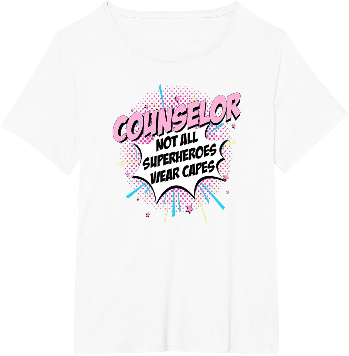 Counselor Superhero Shirt Fun Comic Tee Gifts Idea T-Shirt - White