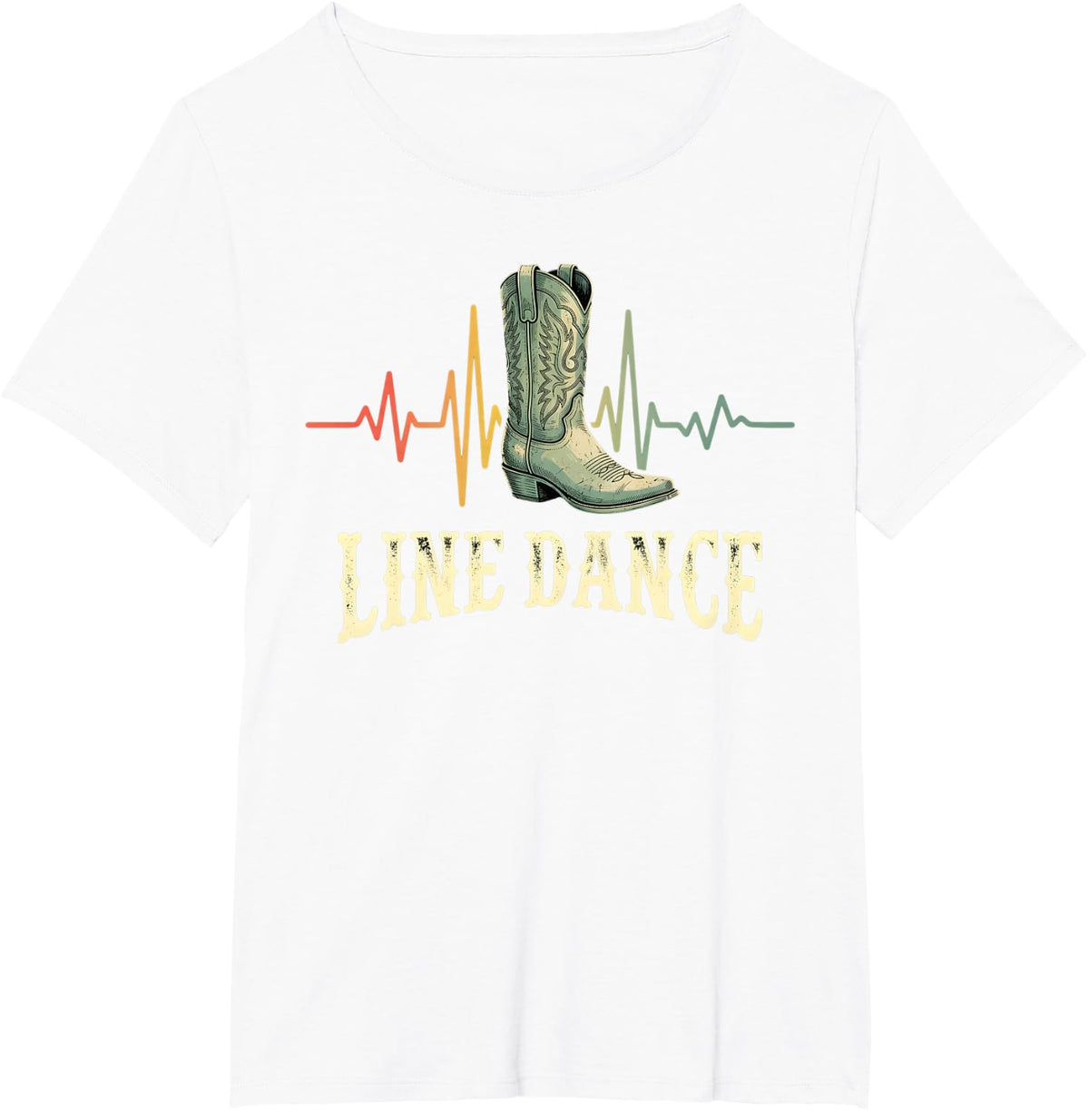 Line Dance Heartbeat Line Dancing Line Dancer T-Shirt - White
