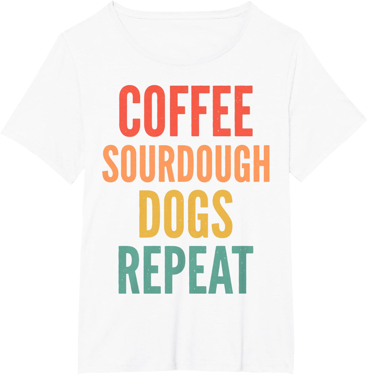 Coffee Sourdough Dogs Repeat T-Shirt - White