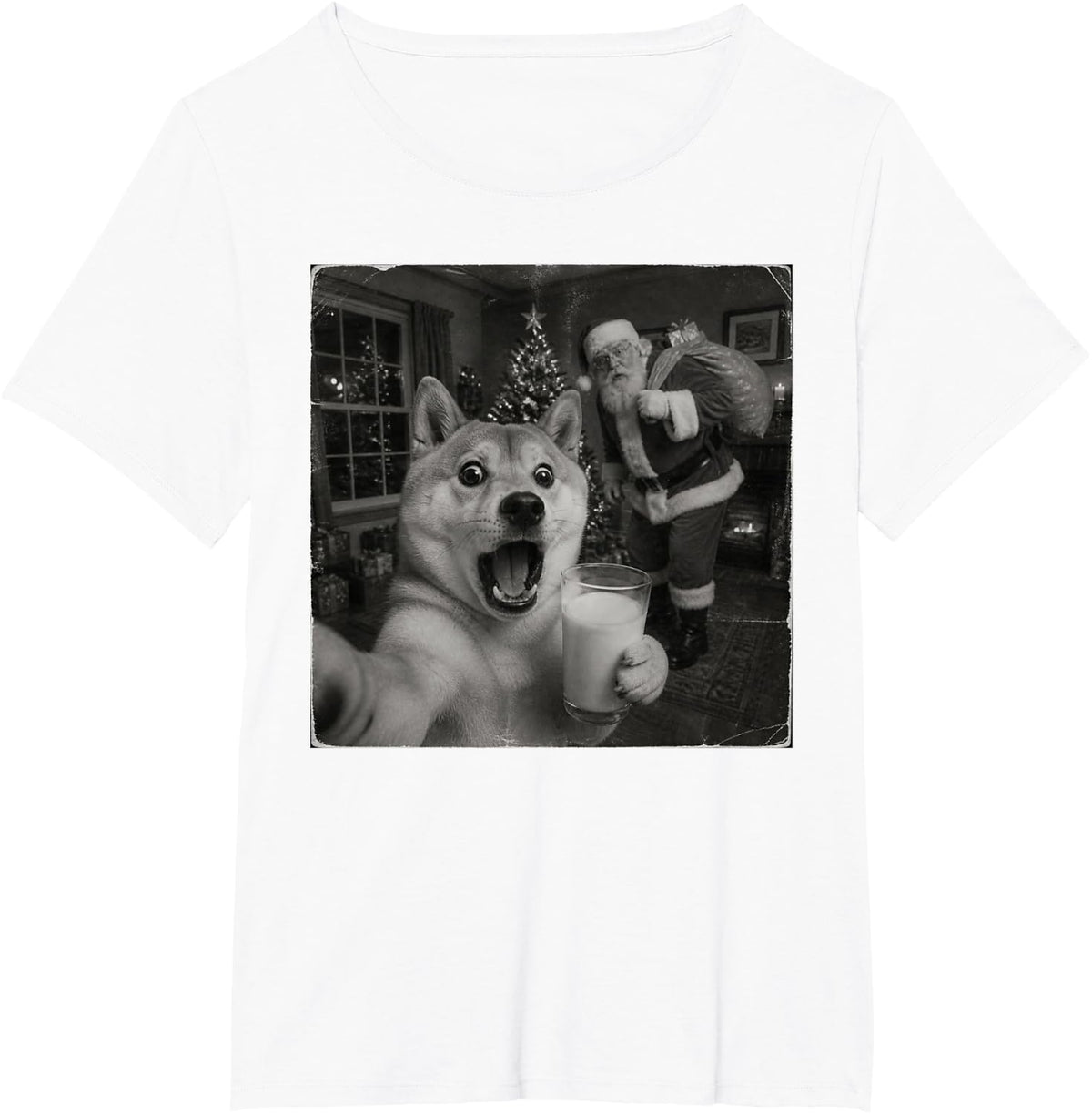 Funny Christmas Shiba Inu T-Shirt - White