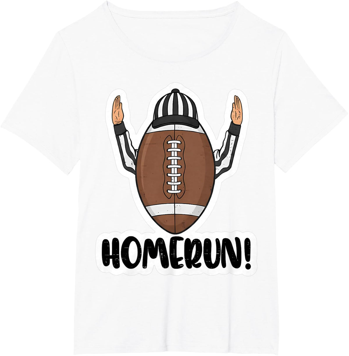 American Football Homerun Sign Referee Ref Player Coach Fan T-Shirt - White