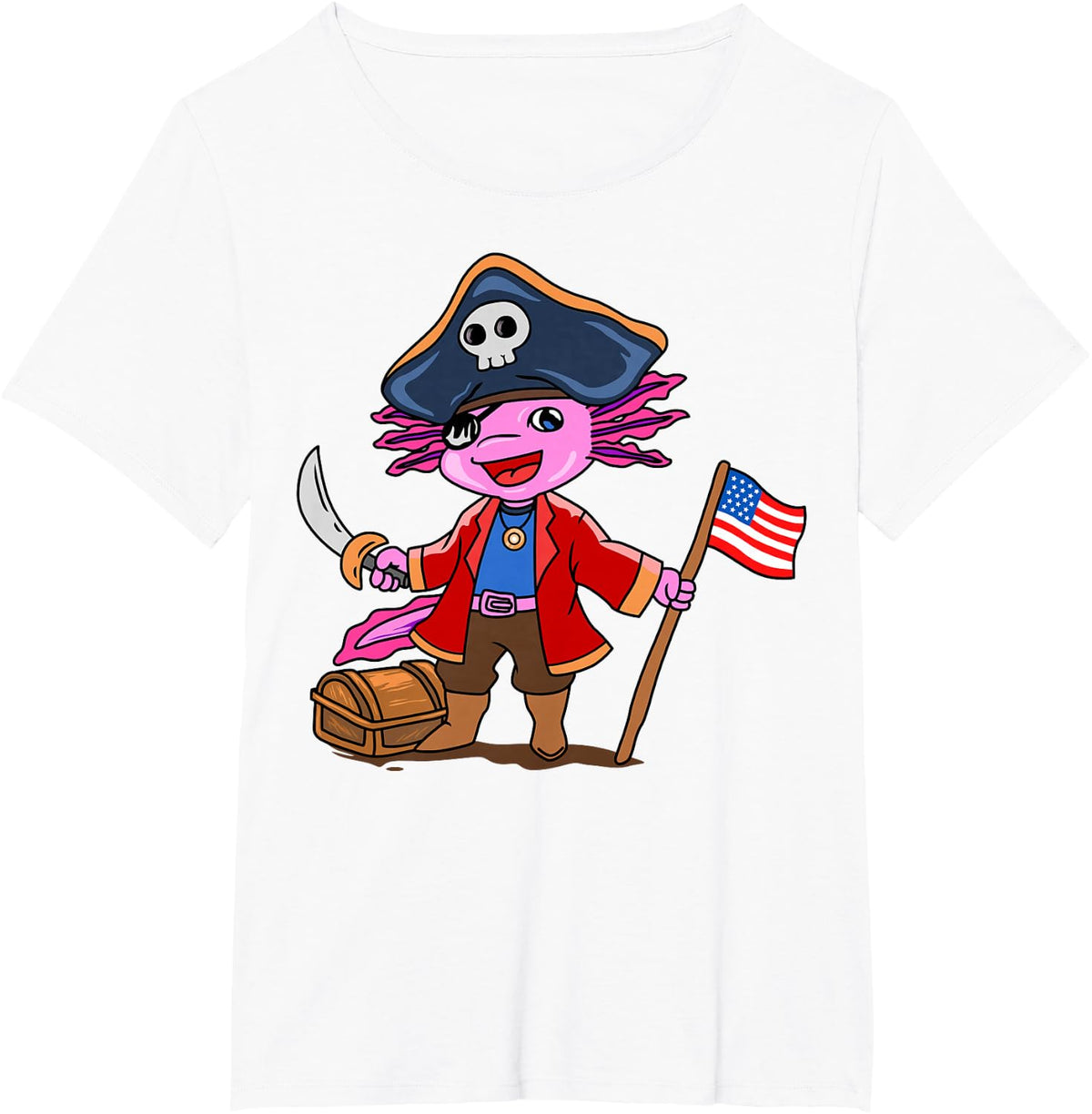 Axolotl Pirate T-Shirt - White