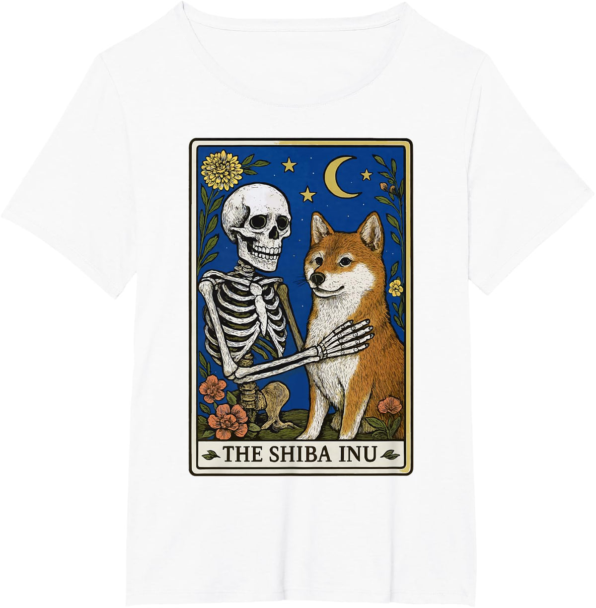 The Shiba Inu Tarot Card T-Shirt - White