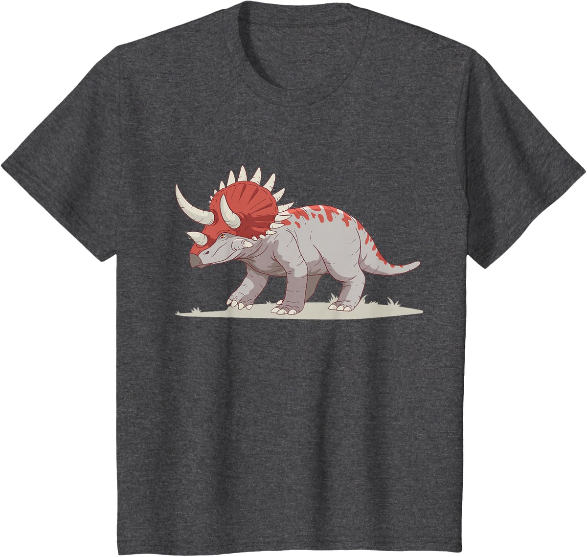 Kids Triceratops Dinosaur Dino Lover Gift T-Shirt - Dark Heather Grey