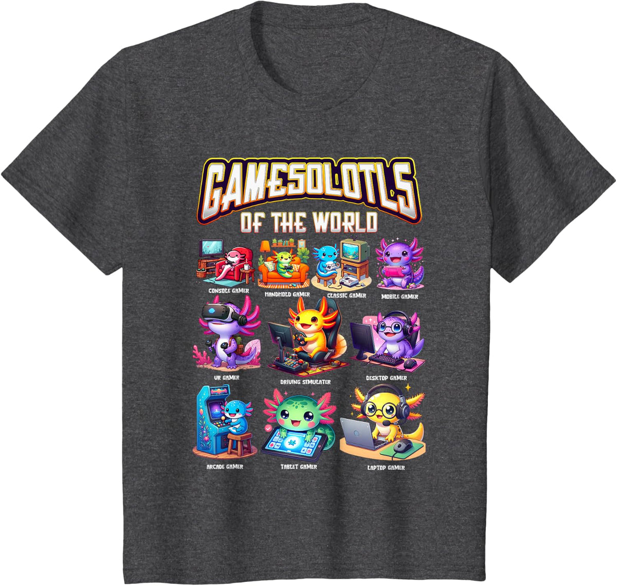 Animal Gaming T-Shirt - Dark Heather Grey