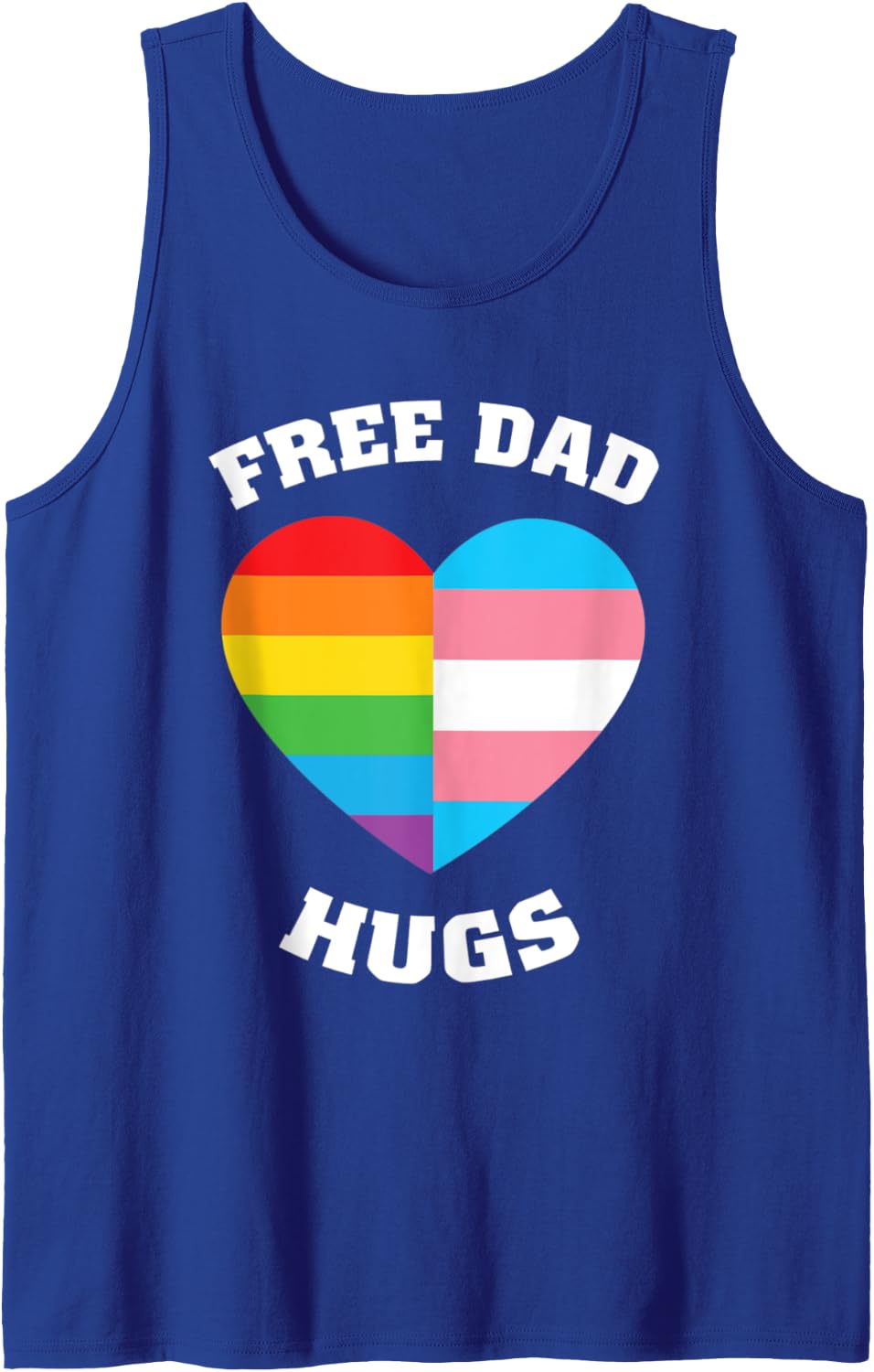 Free Dad Hugs - LGBT Pride Tank Top - Royal Blue
