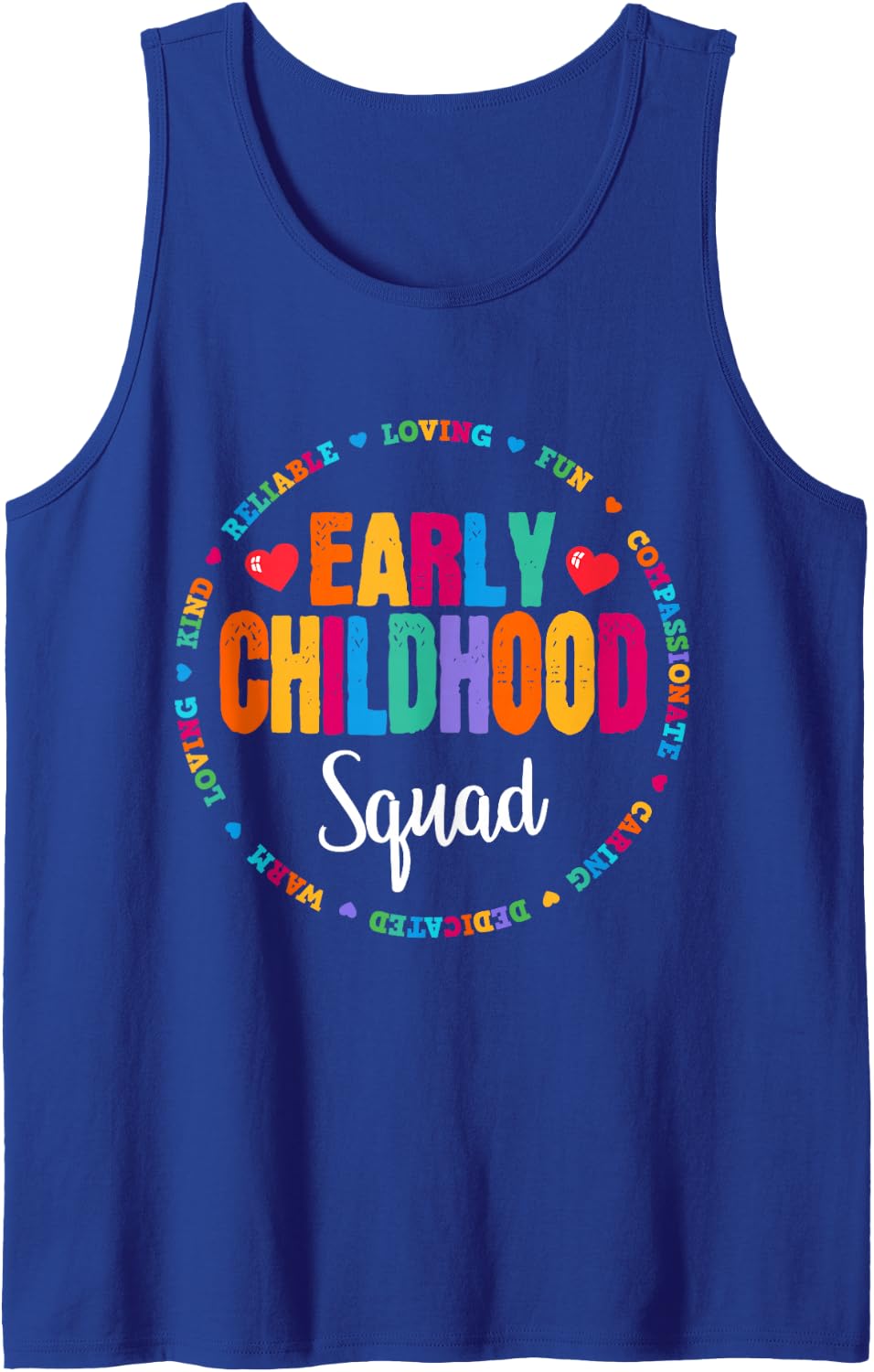 Teacher Early Childhood Squad Educator Preschool Head Start Sleeveless Tank Top - Royal Blue