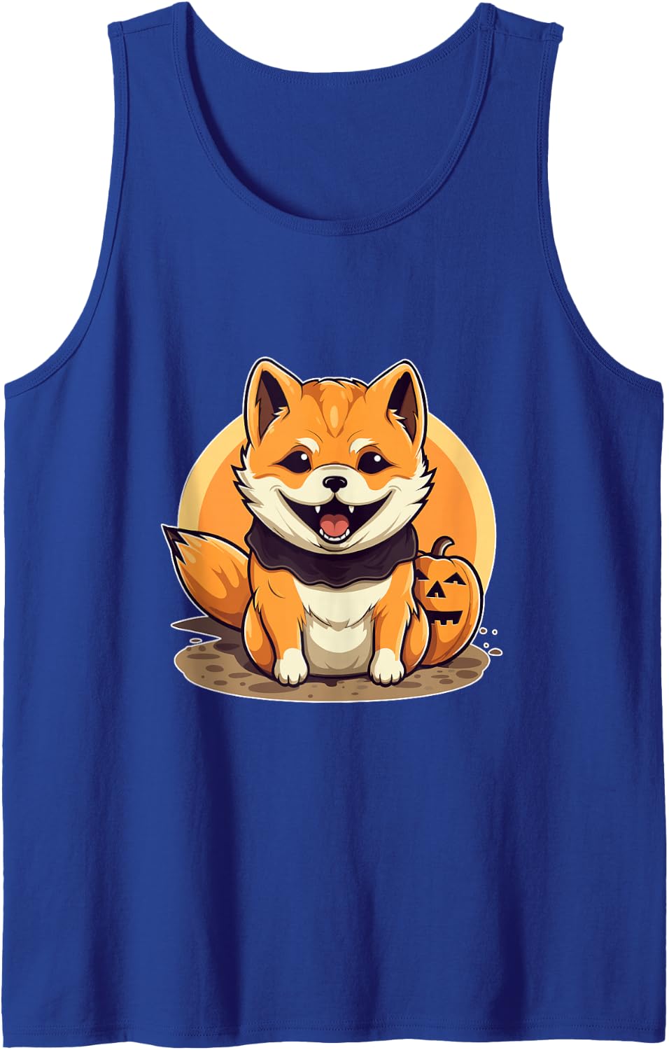 Halloween Shiba Inu Design for the Next Halloween Party Sleeveless Tank Top - Royal Blue