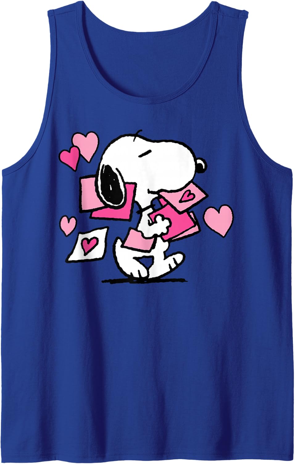Peanuts Snoopy Valentine's Day Letters Tank Top - Royal Blue