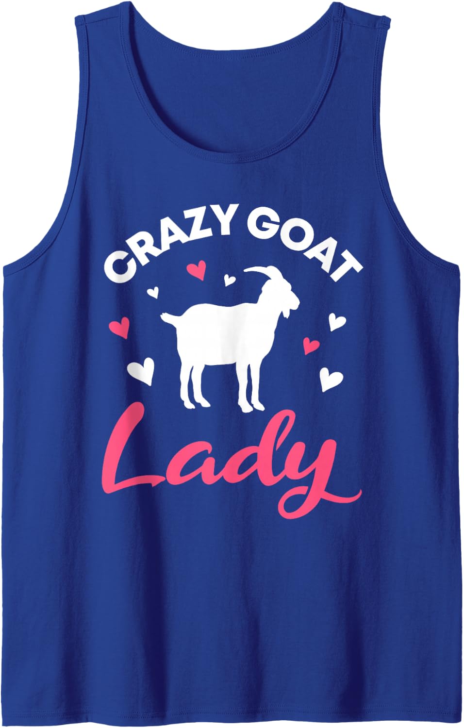 Crazy Goat Lady Goat Farmer Farm Sleeveless Tank Top - Royal Blue