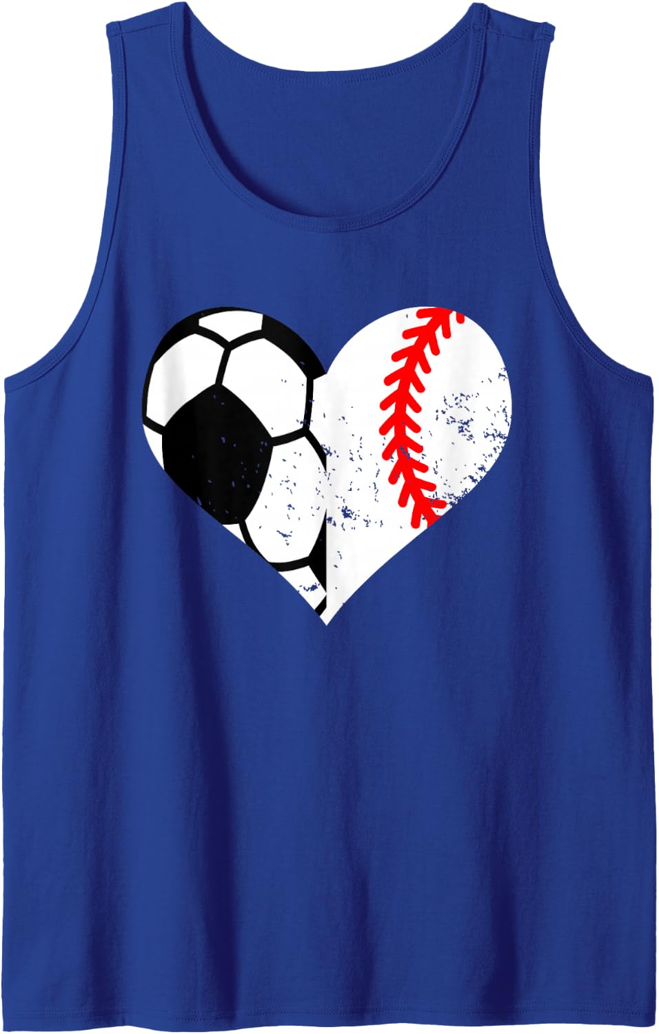 Soccer Baseball Heart Funny Soccer Baseball Mom Tank Top - Royal Blue