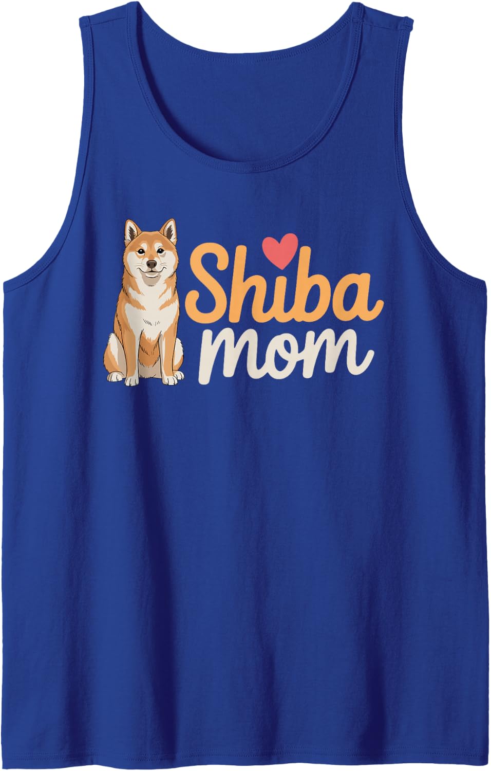 Shiba Inu Mom Art for Women Shiba Inu Owner Shiba Inu Mom Sleeveless Tank Top - Royal Blue