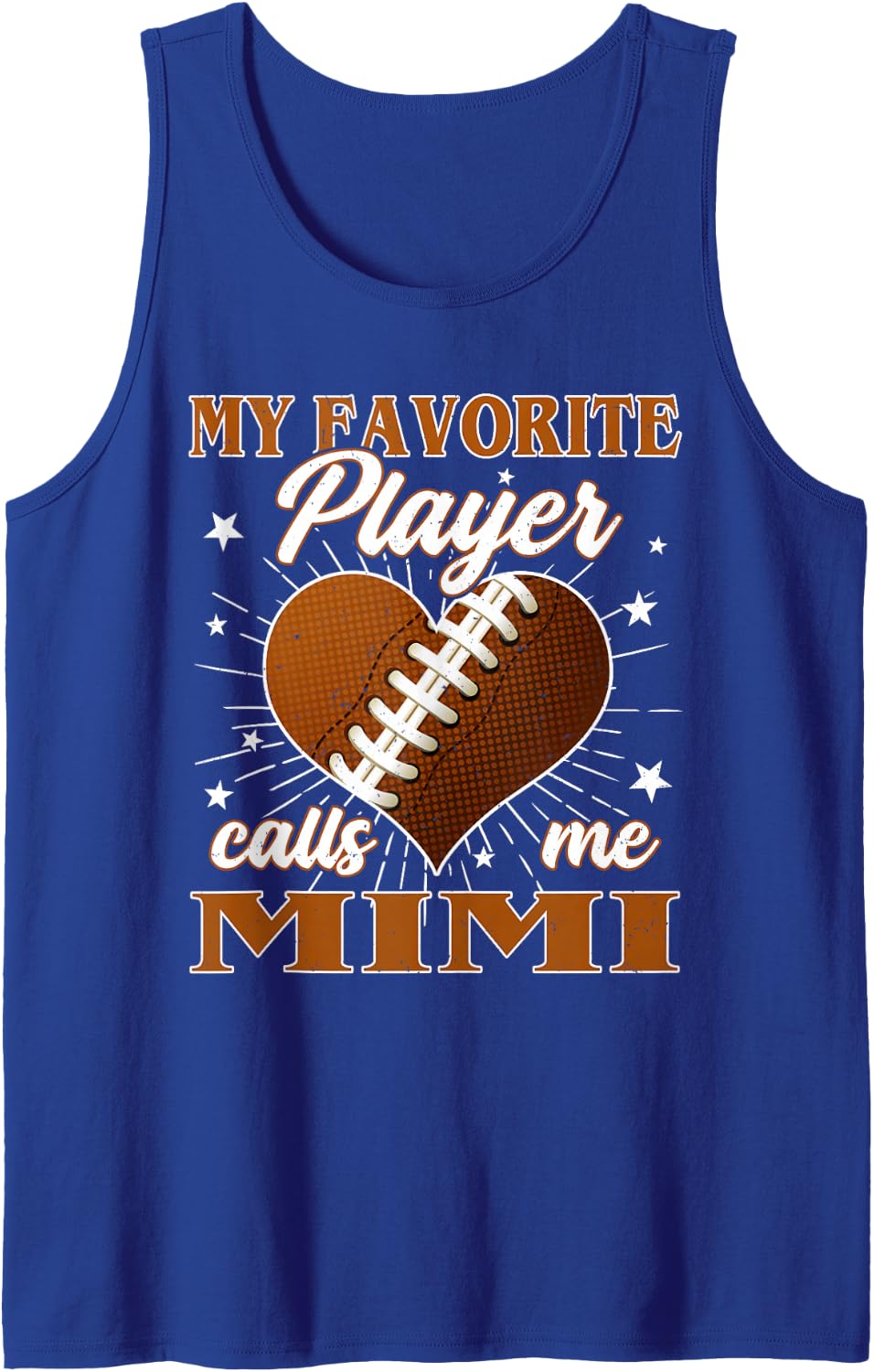 My Favorite Football Player Calls Me Mimi Sleeveless Tank Top - Royal Blue