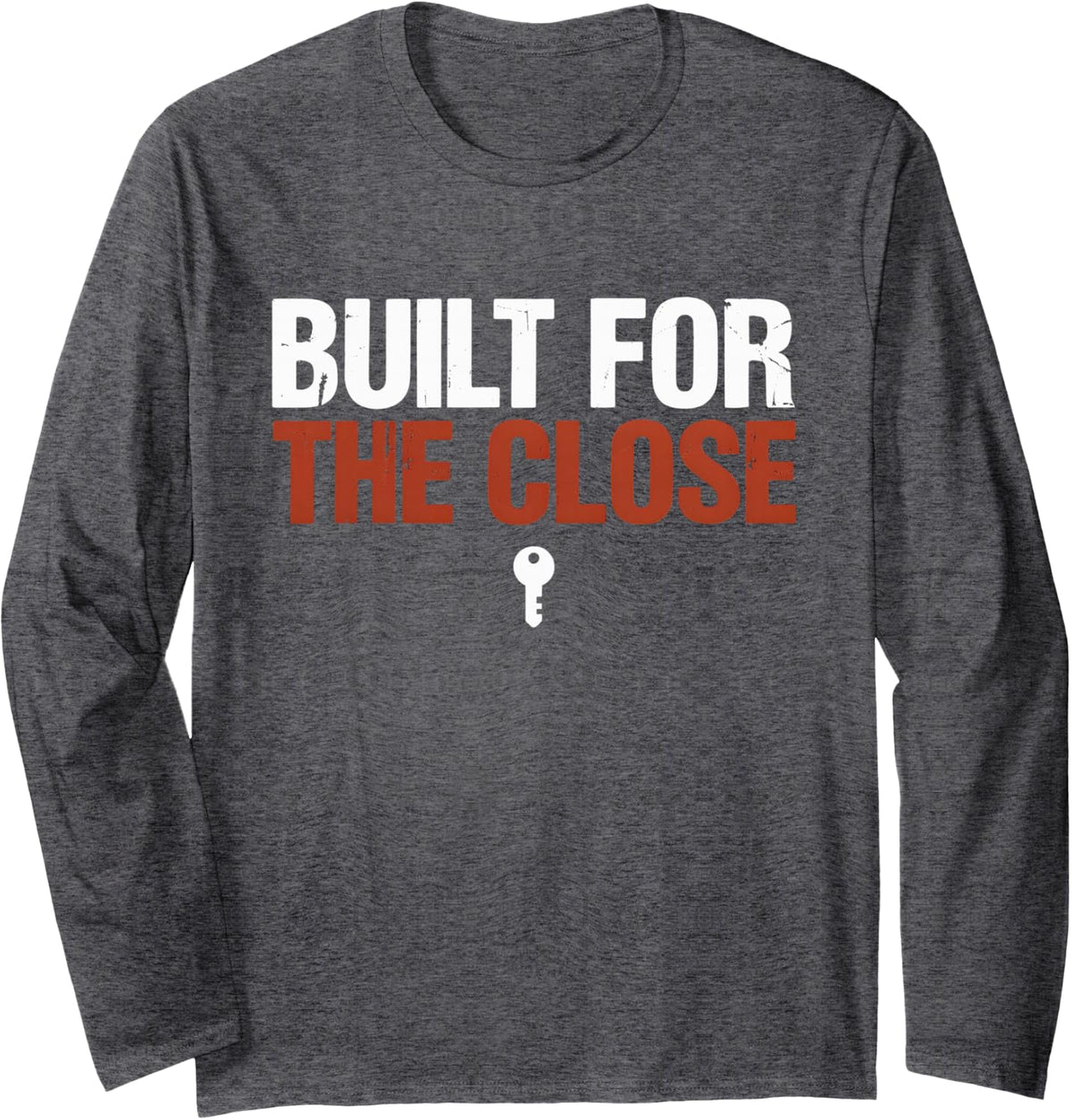 Real Estate Agent Long Sleeve T-Shirt - Adult Unisex Dark Heather Grey