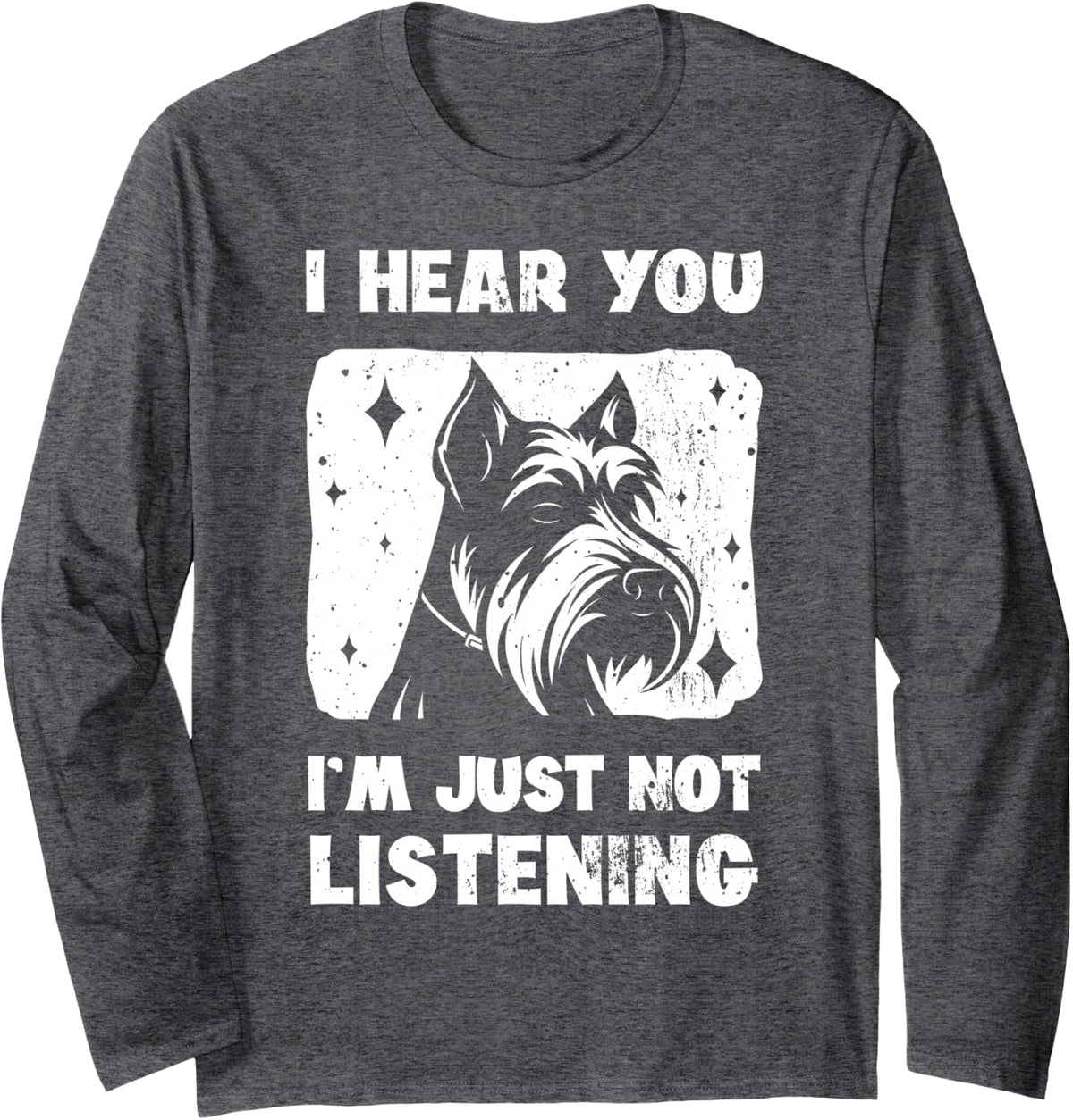 Scottish Terrier Aberdeen Pet Fur Parent Paw Zoologists Long Sleeve T-Shirt - Adult Unisex Dark Heather Grey