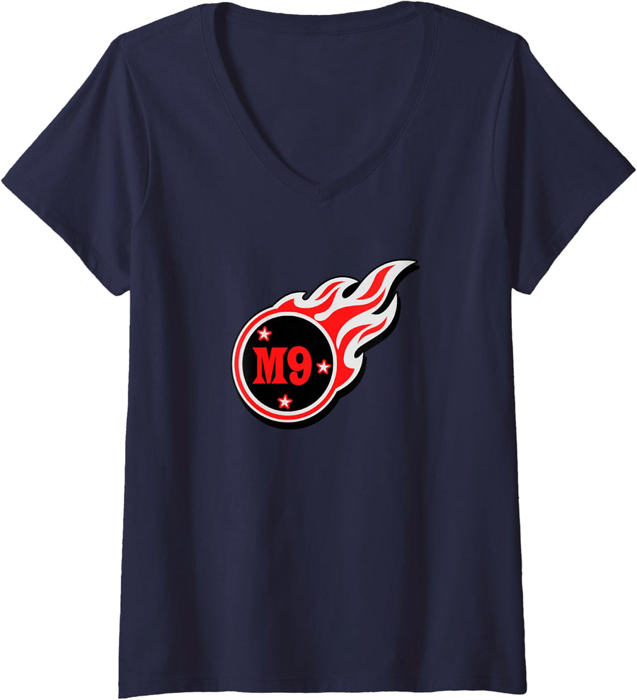 Women's Memorial 9th Grade Academy at Austin Titans V-Neck T-Shirt - Navy Blue