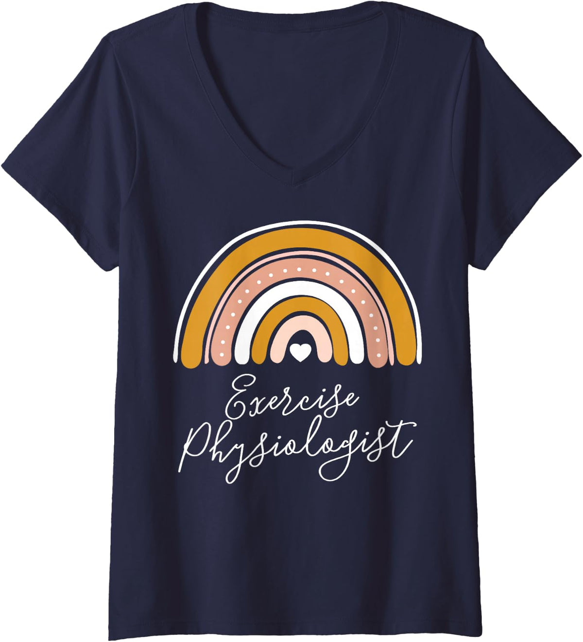 Women's Exercise Physiologist Life & Appreciation Crew Squad Women V-Neck T-Shirt - Navy Blue