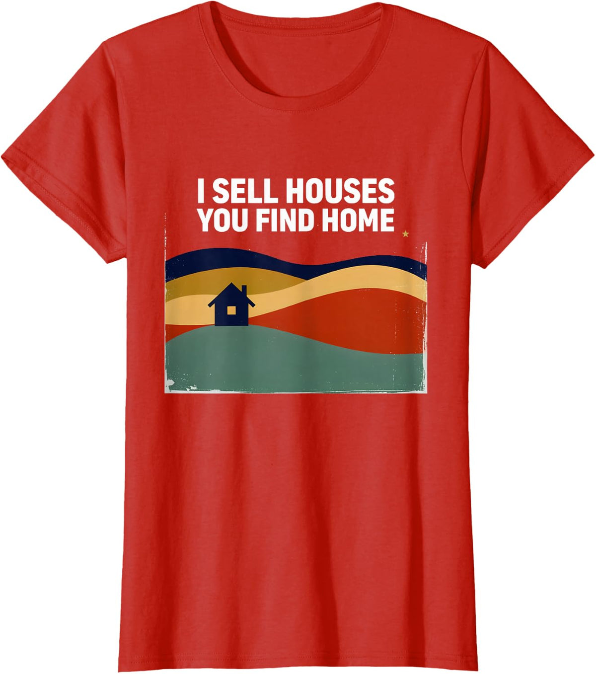 Real Estate Agent Retro T-Shirt - Red