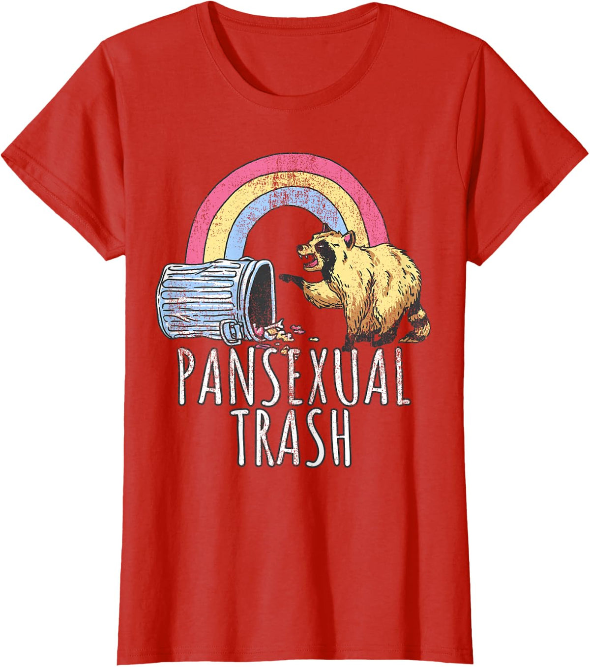 Pan Pride Month I Pan Trash Pansexual Pride T-Shirt - Red