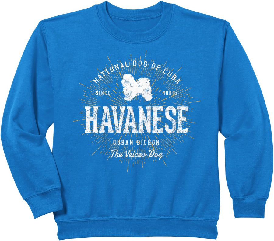 Retro Havanese Vintage Sweatshirt - Royal Blue