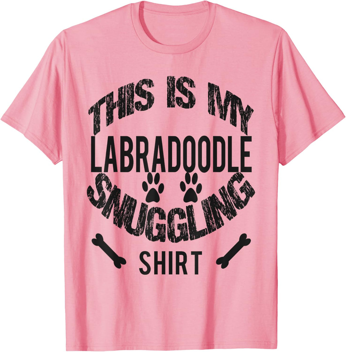 T-Shirt Gifts for Labradoodle Lovers Snuggling Tee - Pink