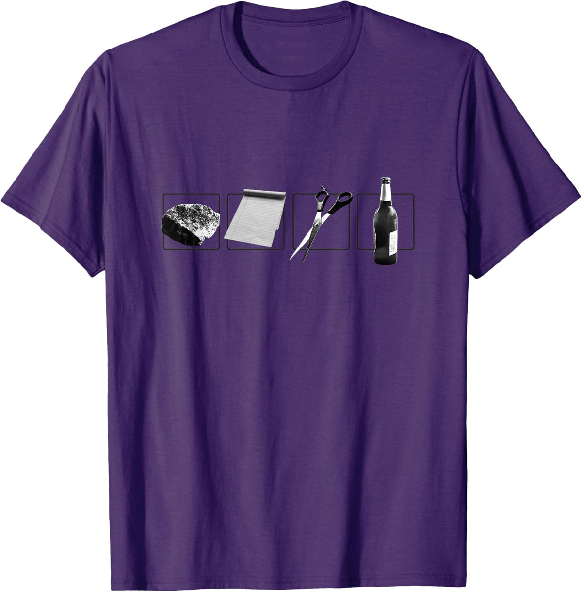 Rock Paper Scissors Beer T-Shirt - Purple