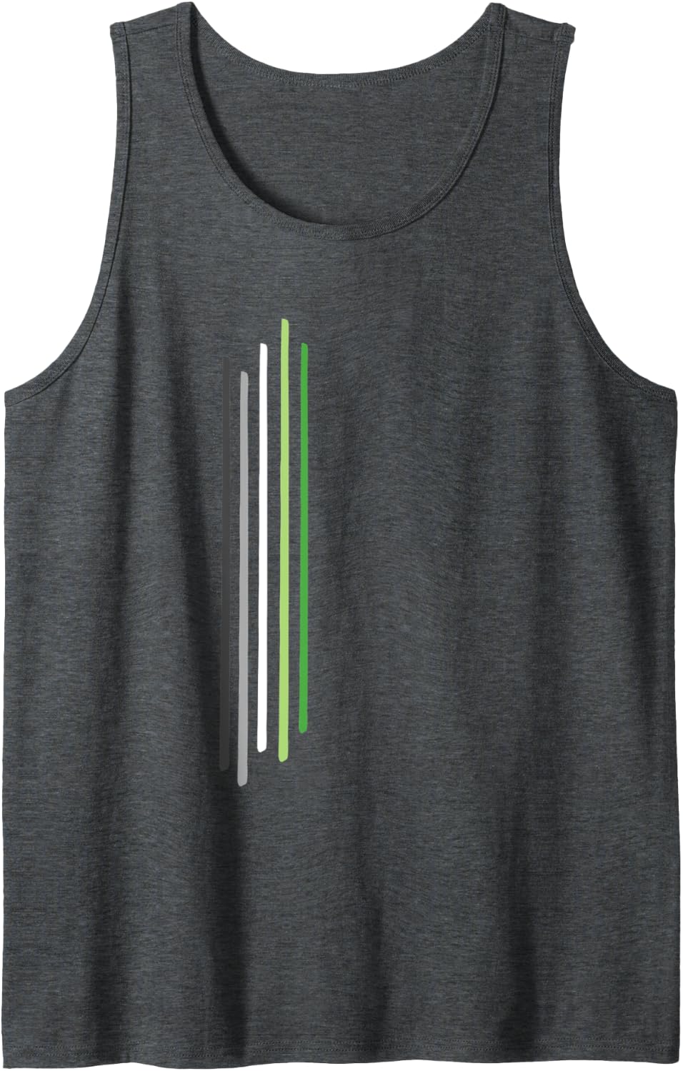 Subtle Aromantic Pride, Aro Flag, Pride Month Tank Top - Dark Heather Grey