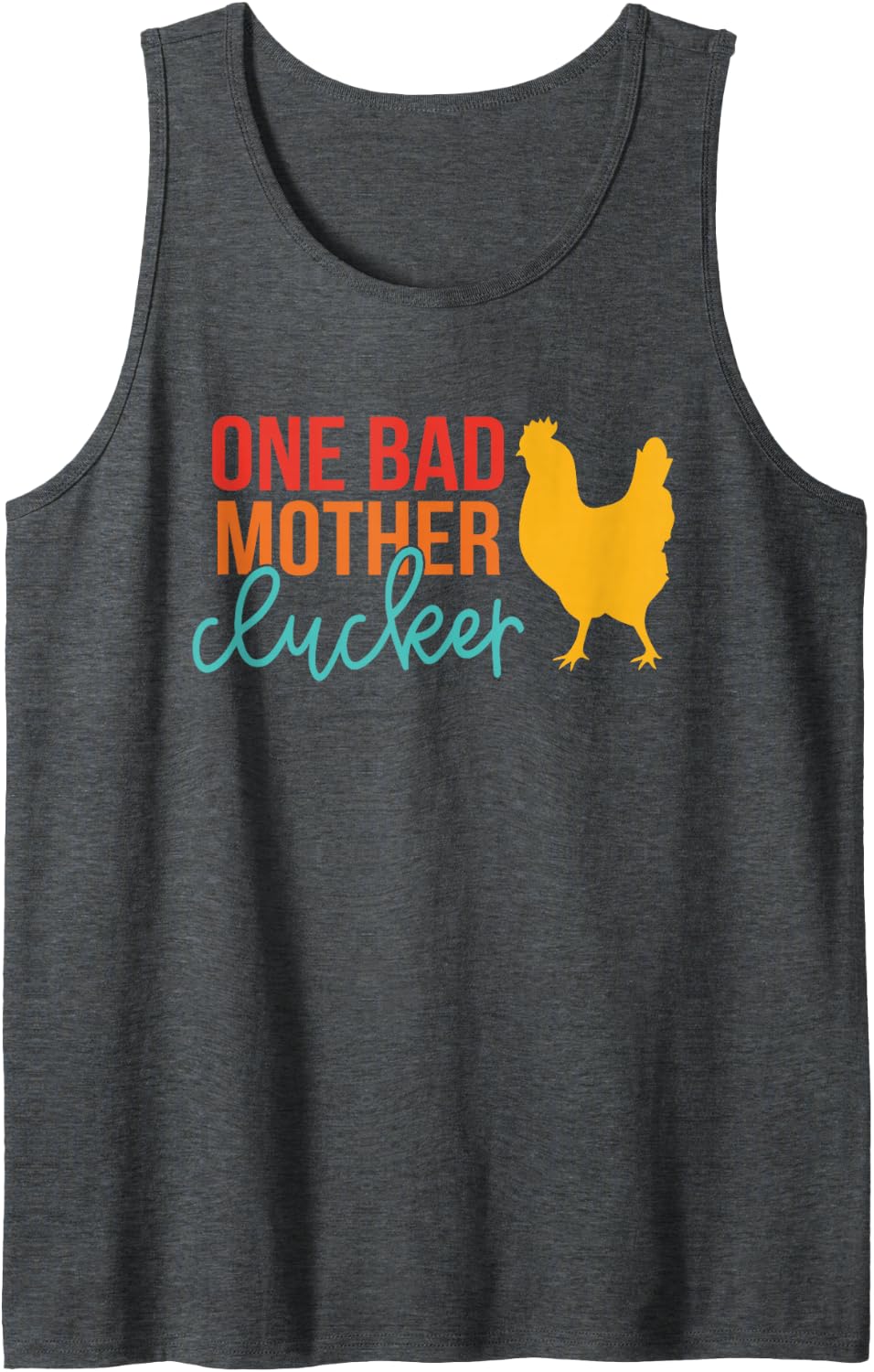 Quote Sleeveless Tank Top - Dark Heather Grey