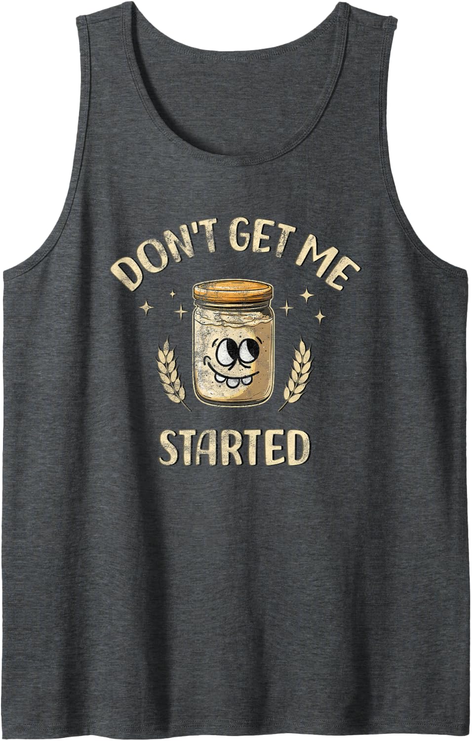 I Love Sourdough Tank Top - Dark Heather Grey
