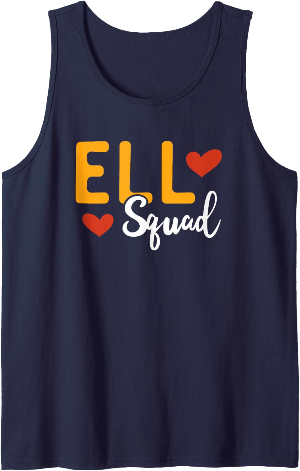 ELL Squad - English-Language Learner School for Student Tank Top - Navy Blue