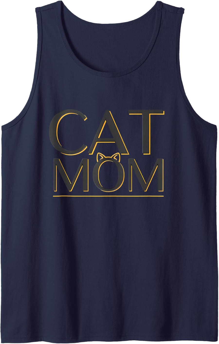 Cat Mom Mama Sweatshirt Sleeveless Tank Top - Navy Blue