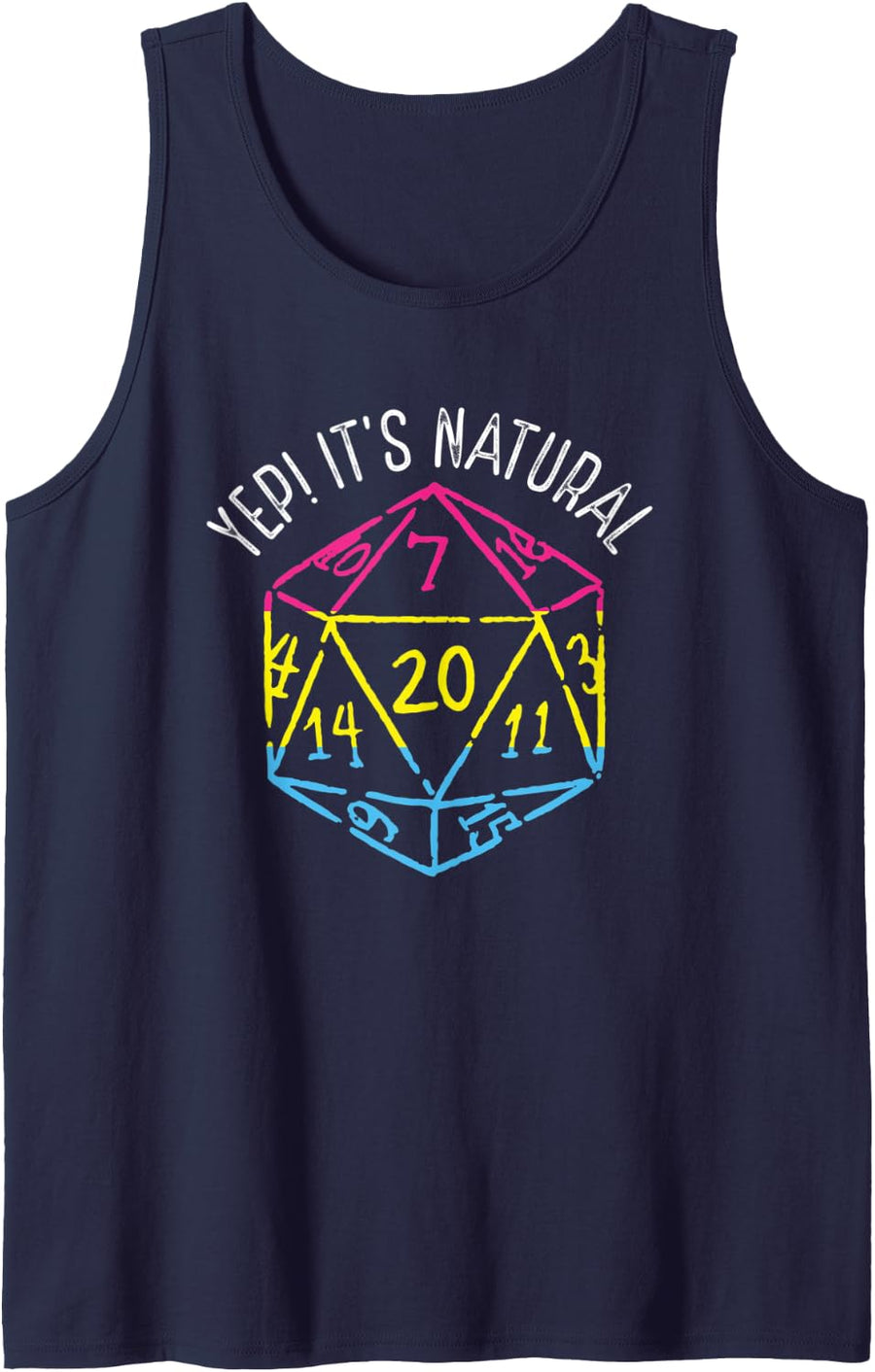 Yep It's Natural Pansexual LGBT Rights Pride Month Lover Tank Top - Navy Blue