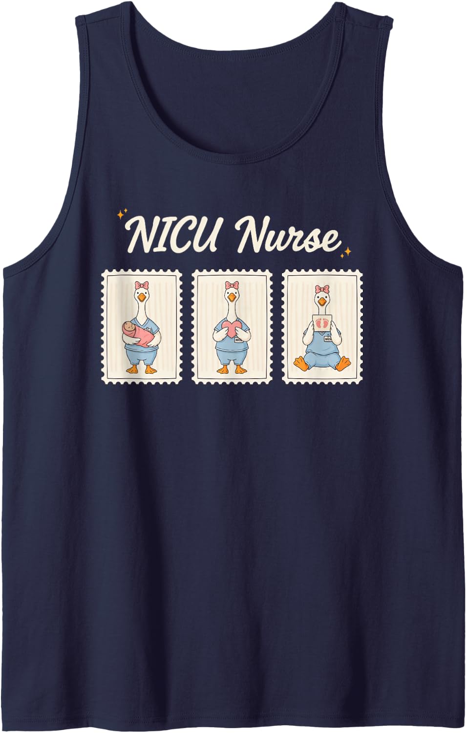 Nicu Nurse Neonatal Intensive Care Nursing Sleeveless Tank Top - Navy Blue