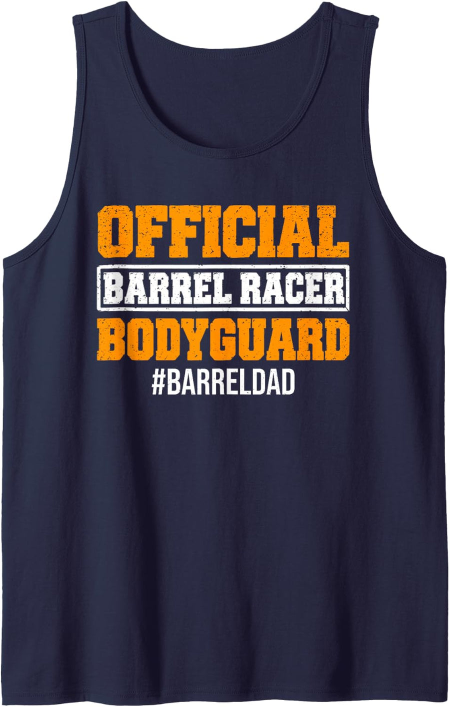 Men's Barrel Racing Dad Rodeo Dad Sleeveless Tank Top - Navy Blue