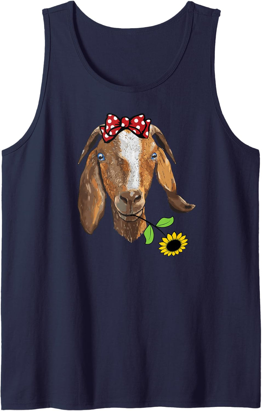 Boer Goat Sunflower Boer Goat mom Tank Top - Navy Blue