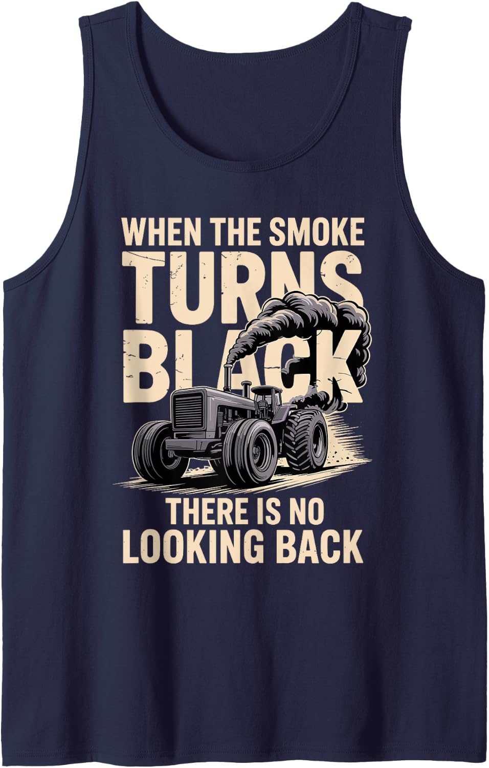 Tractor Pulling Art for Men Women Tractor Pulling Lovers Tank Top - Navy Blue