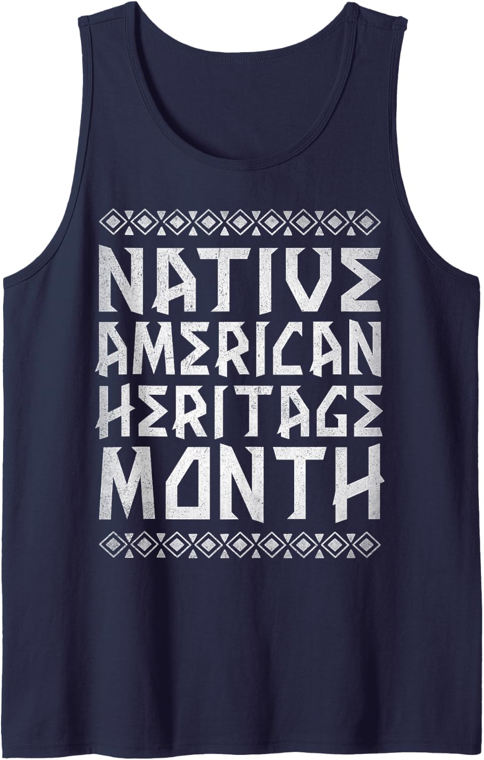 Indigenous Native American Heritage Month, Indigenous Pride Sleeveless Tank Top - Navy Blue
