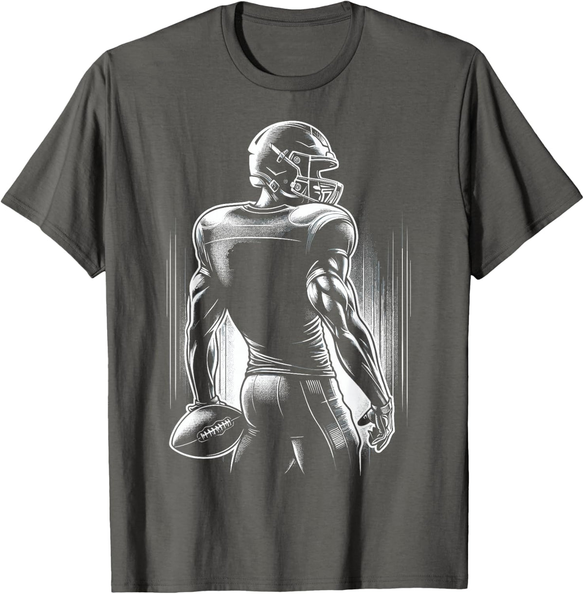 American Football player T-Shirt - Asphalt Grey