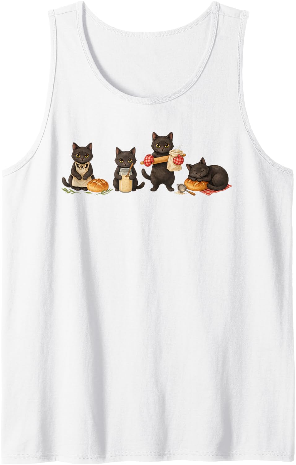 Sourdough Bread Baking Baker Sleeveless Tank Top - White