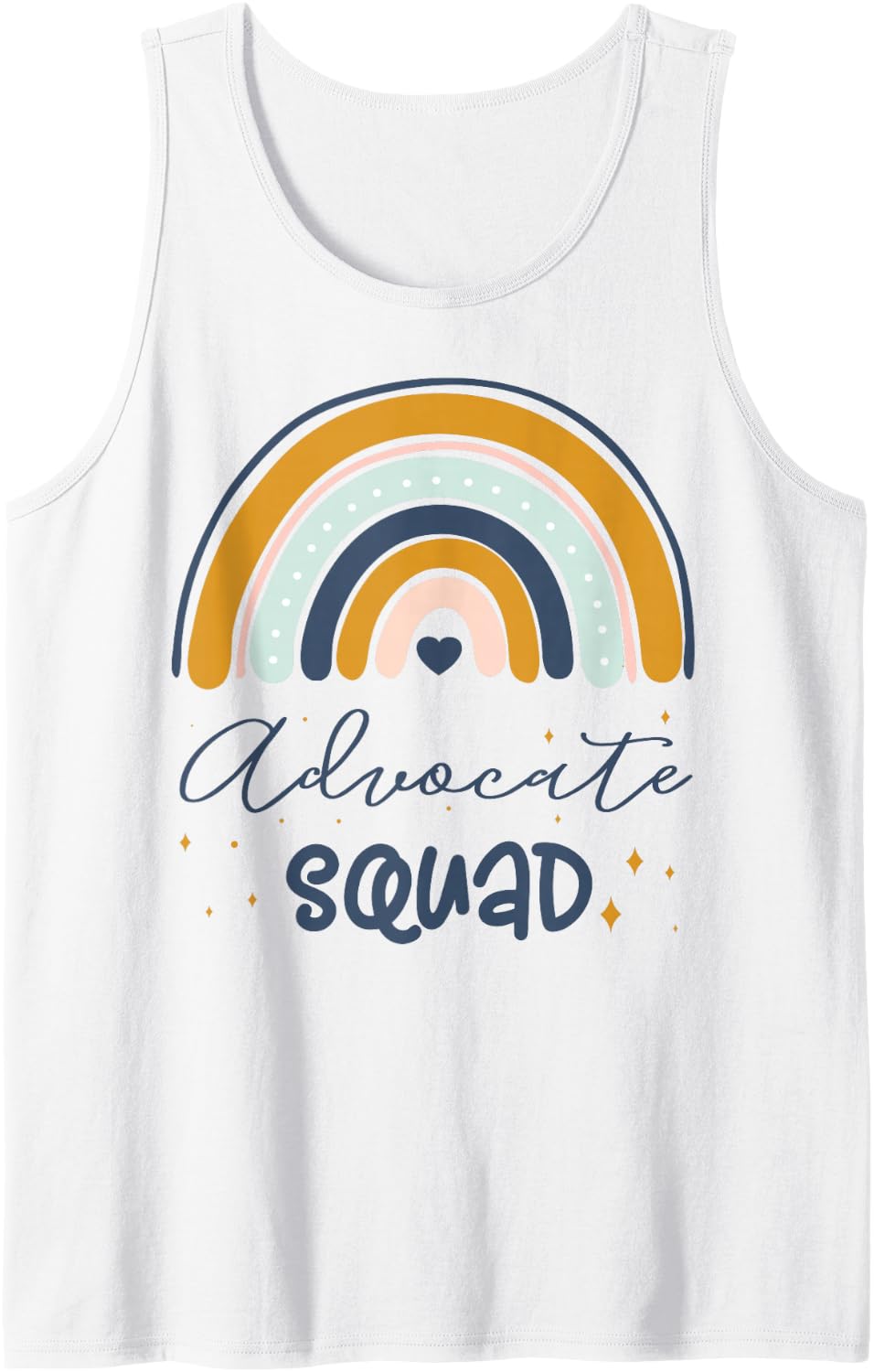 Be Kind Include Autism Advocate Squad SPEd Teacher Crew Sleeveless Tank Top - White