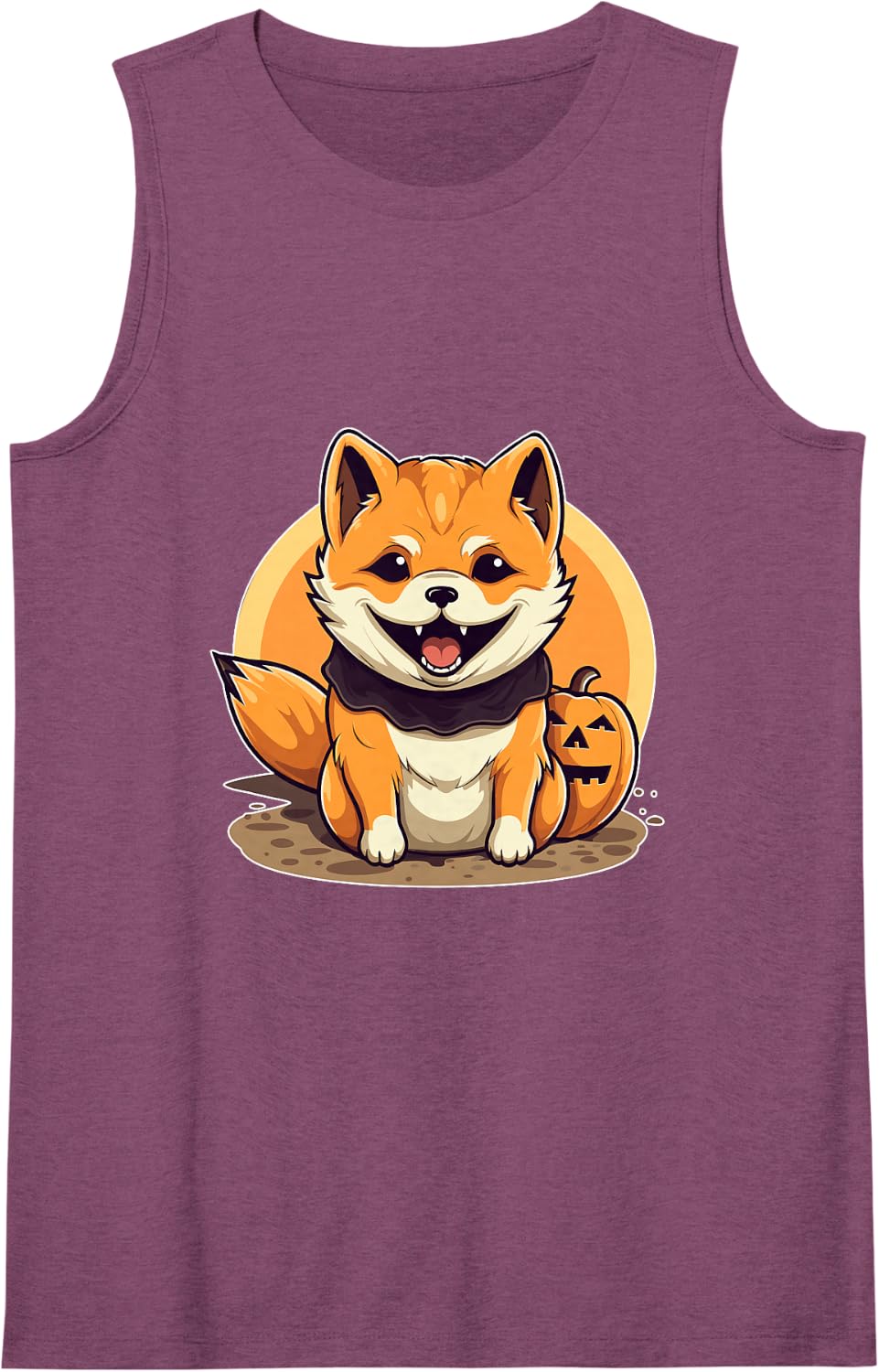 Halloween Shiba Inu Design for the Next Halloween Party Sleeveless Tank Top - Purple