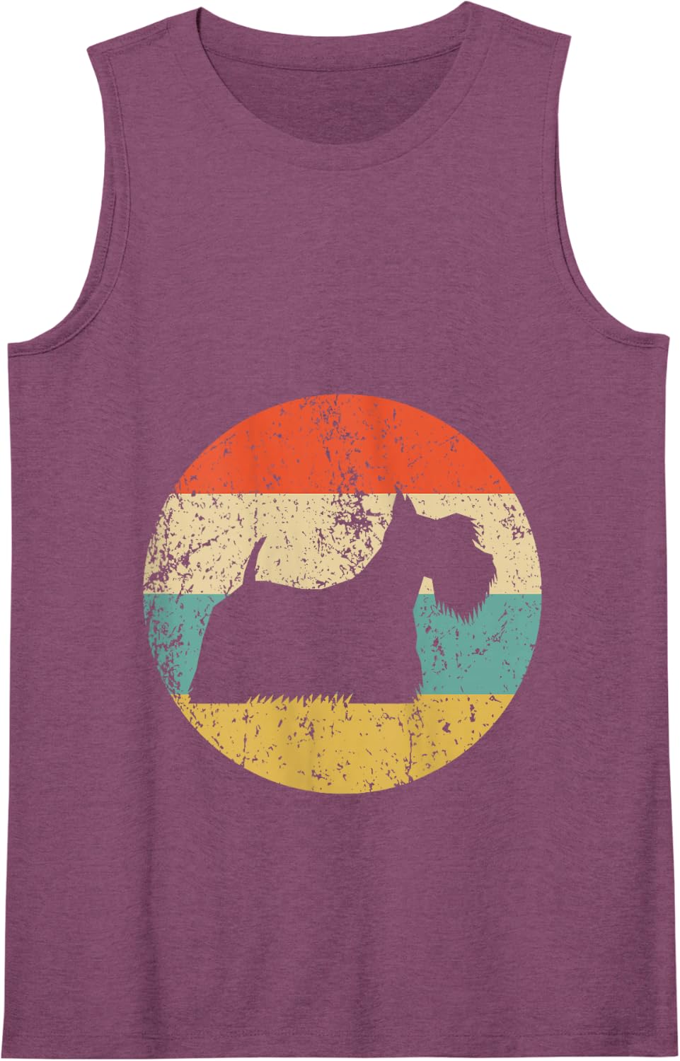 Scottish Terrier Vintage Retro Scottie Dog Tank Top - Purple