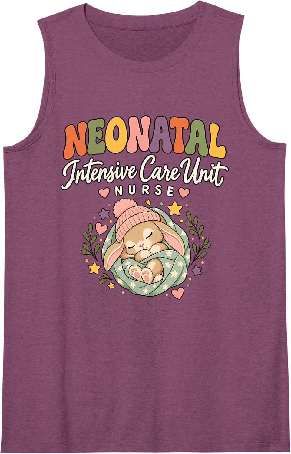 Nicu Nurse Neonatal Intensive Care Unit Nursing Sleeveless Tank Top - Purple