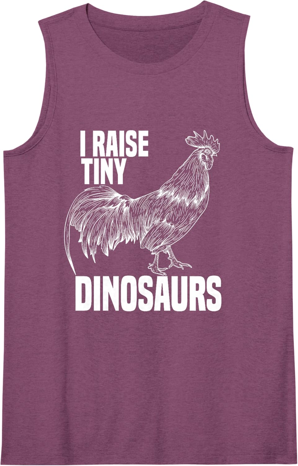 I Raise Tiny Dinosaurs Rooster Lover Chicken Sleeveless Tank Top - Purple