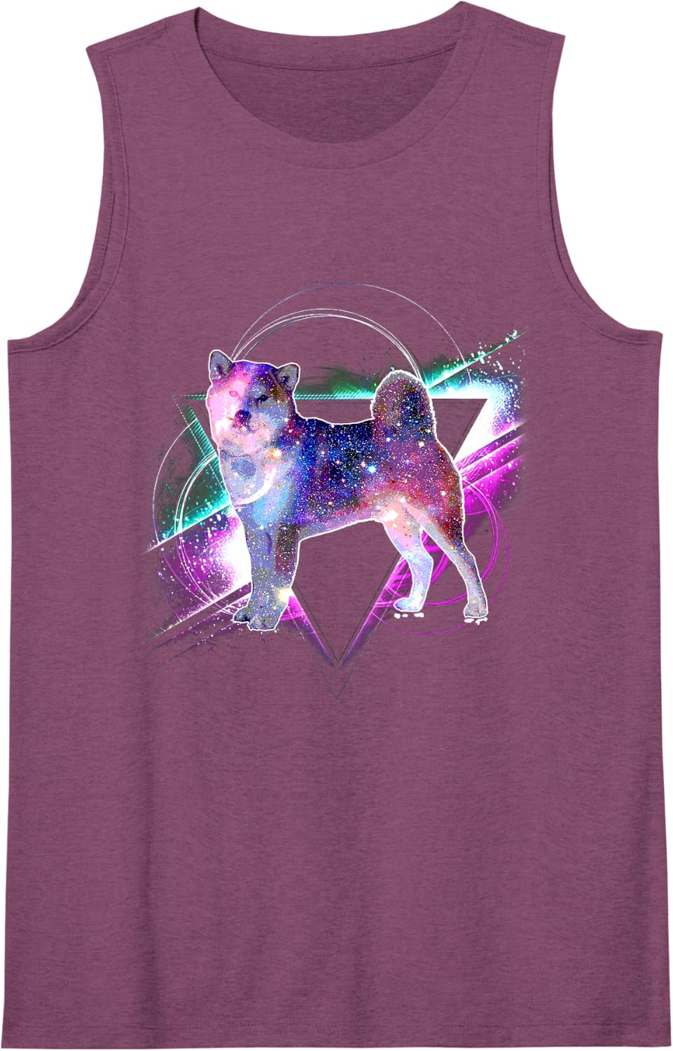 Aesthetic Galaxy Shiba Inu Sleeveless Tank Top - Purple