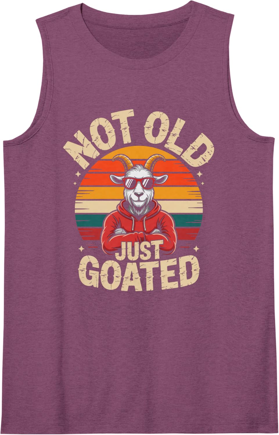 Retro Classic NOT Old JUST GOATED 70th 60th Birthday Awesome Tank Top - Purple