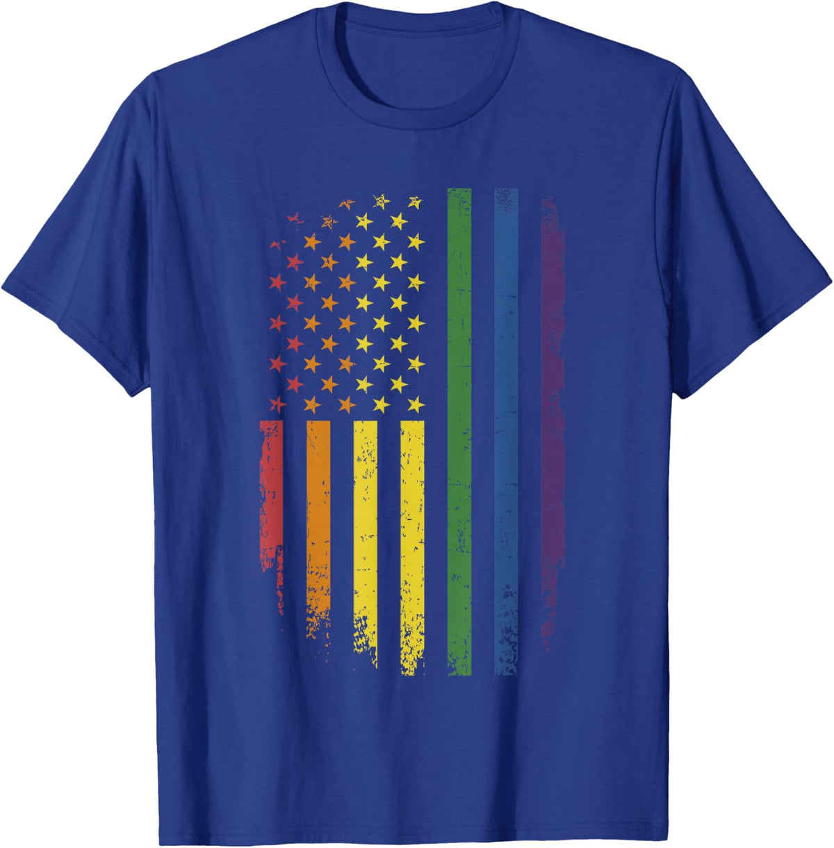 LGBTQ+ pride month US american rainbow flag for equal rights T-Shirt - Royal Blue